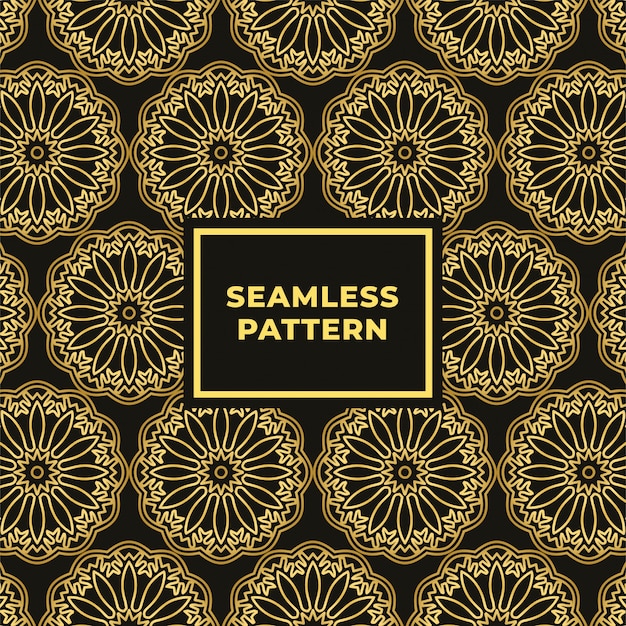 elegant geometric flower seamless pattern background