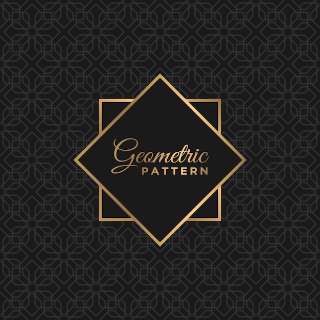 Elegant Geometric Pattern with Gold and Black