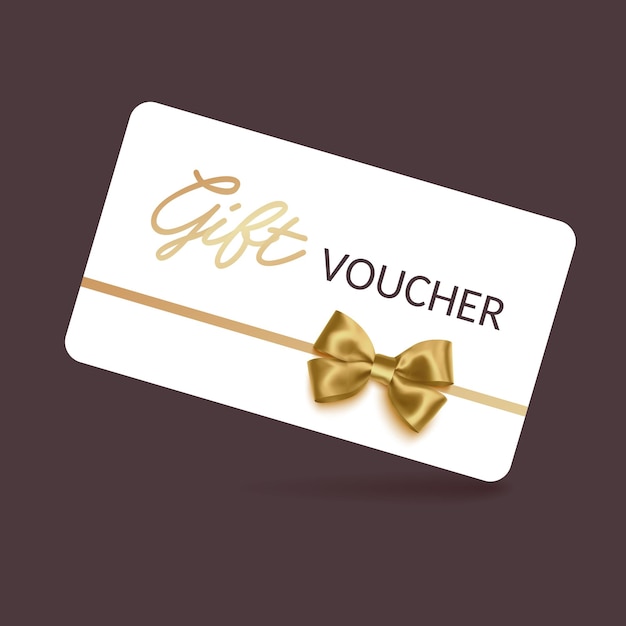 Elegant Gift Voucher with Gold Ribbon and Bow
