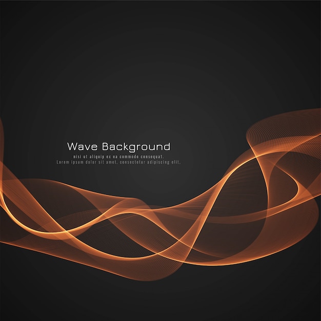 Elegant glossy wave dark background