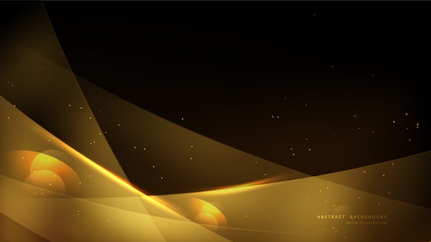 Elegant gold background with bokeh and shiny light. Bright luxury gold abstract background design.