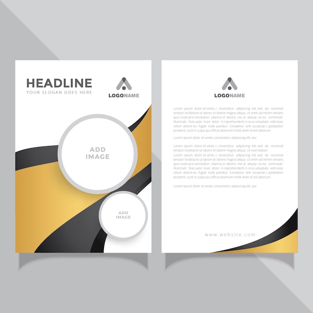 Elegant Gold and Black Brochure