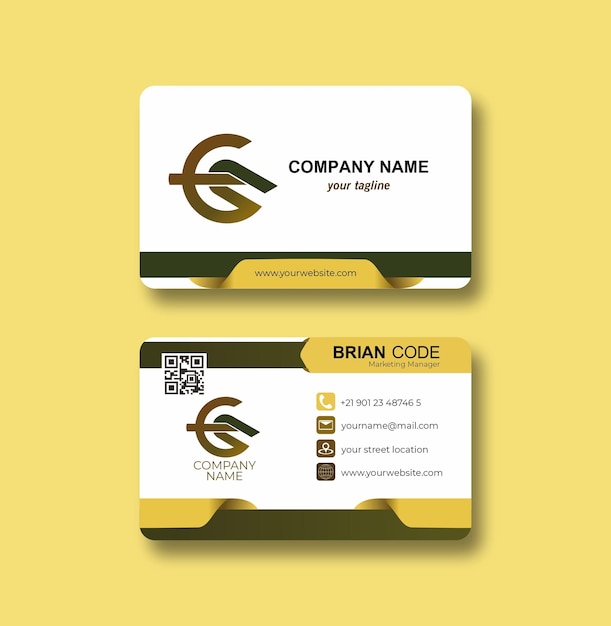 Vector elegant gold business card