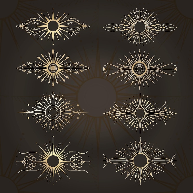 वेक्टर elegant gold celestial vector designs