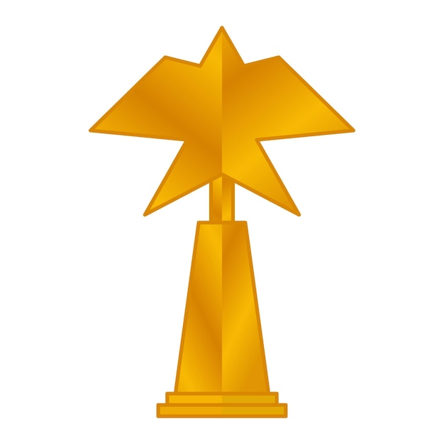 Elegant gold color championship trophy