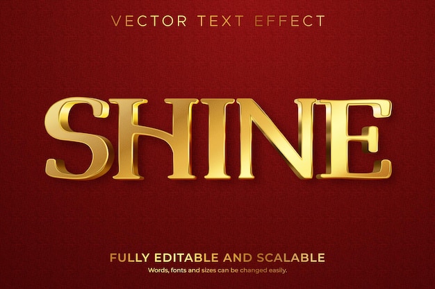 Elegant Gold Editable Text Effect Luxurious Vector Design