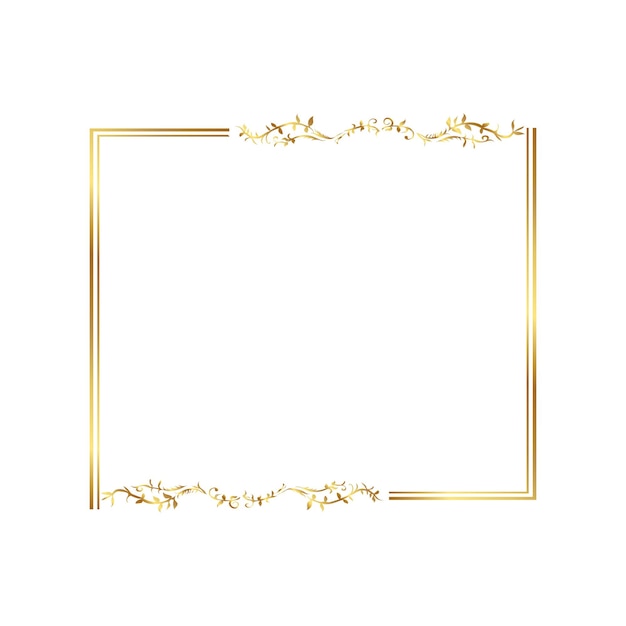 elegant gold floral frame