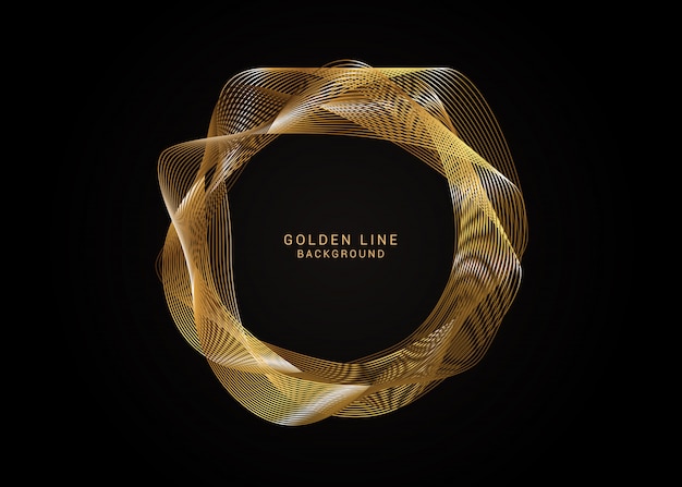 Elegant gold line frame