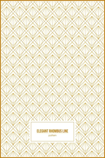 Elegant gold rhombus line pattern