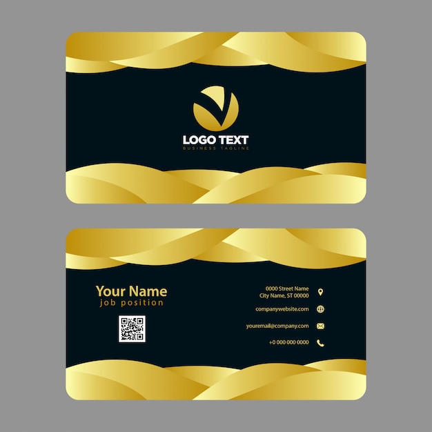 Elegant golden business card template