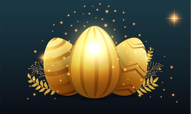 Elegant Golden Egg-ontwerp Vector Luxe gouden ei-elementen vector