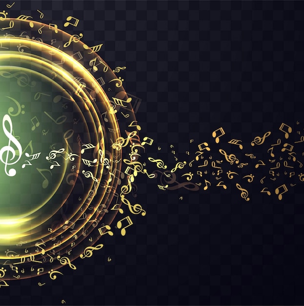 Elegant golden music background