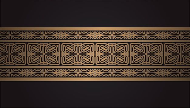 Vector elegant golden ornamental border template