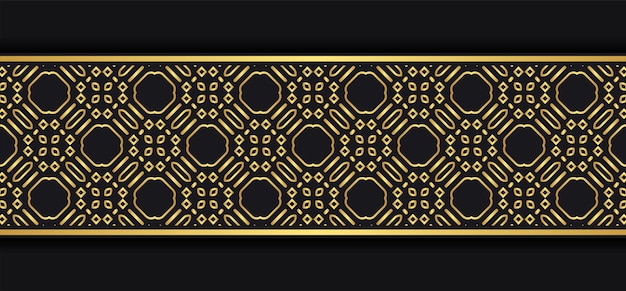 Elegant golden ornamental border template