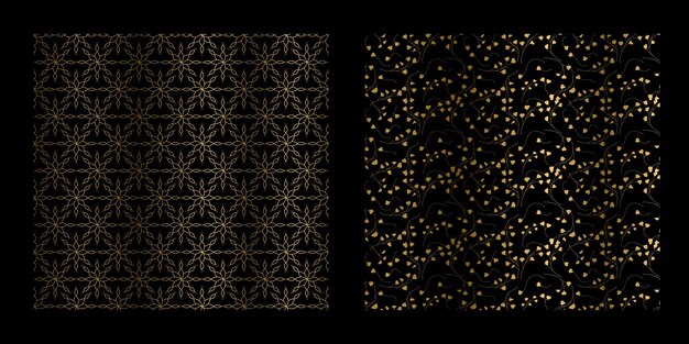 Vector elegant golden vector pattern art and graphic pattern template