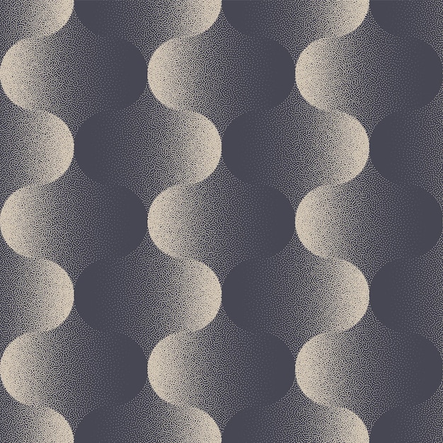 Elegant golvend naadloos patroon trendy dot work dynamische abstracte vector achtergrond