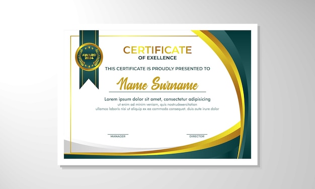 elegant gradient certificate design template