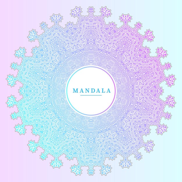 elegant gradient mandala vector for design