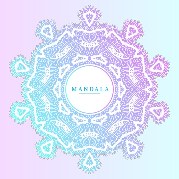 Elegant gradient mandala vector for design