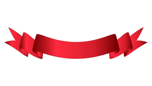 Vector elegant gradient red ribbon banner vector illustration