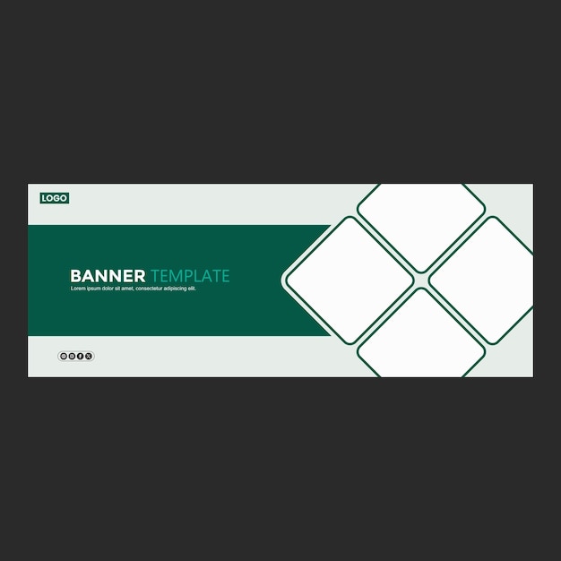 Elegant Green Banner Template voor Business en Marketing