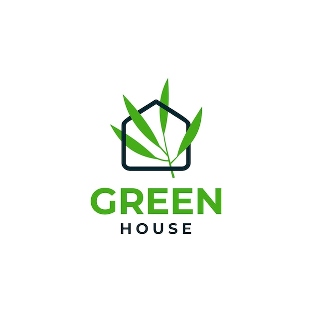 Элегантный логотип Green House Real Estate