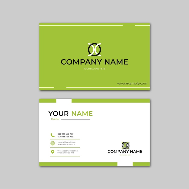 elegant green and white modern business card design