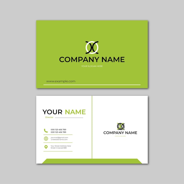 elegant green and white modern business card design