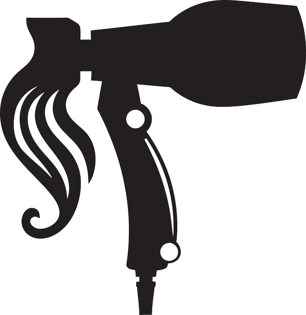 Vector elegant hair dryer line art minimalistic and chic