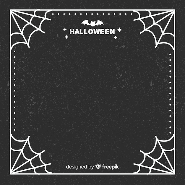 Elegante cornice di halloween con design piatto