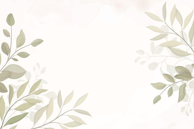elegant hand drawn leaf background