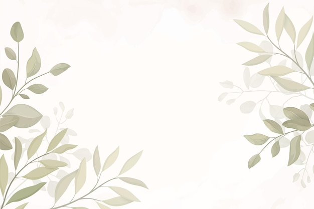 Vector elegant hand drawn leaf background