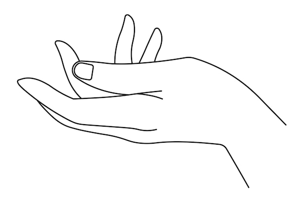 Элегантная рука женщины, давая или принимая жест