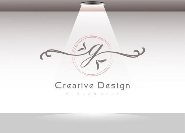 Elegant handschrift letter g-logo sjabloon