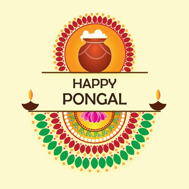 Elegant Happy Pongal Wishes 2024 celebration post