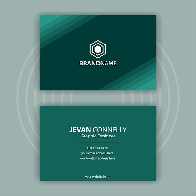 Elegant horizontal business card template Vector