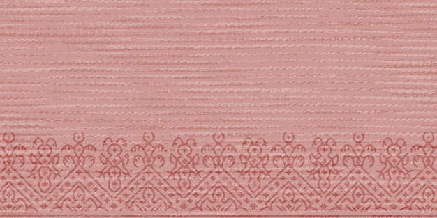 Elegant horizontal vector texture of soft matting of pale pink color Abstract burlap background with folk ornaments Textured fabric made of coarse fabric