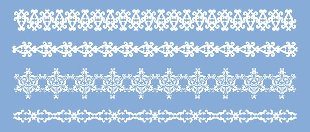 Elegant horizontal vintage pattern Vector set divayder A collection of vintage frame and border