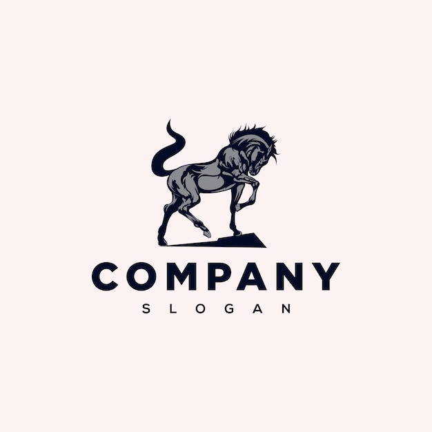 Elegante logo design cavallo