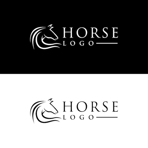 Vettore modello di iconsvector logo cavallo elegante