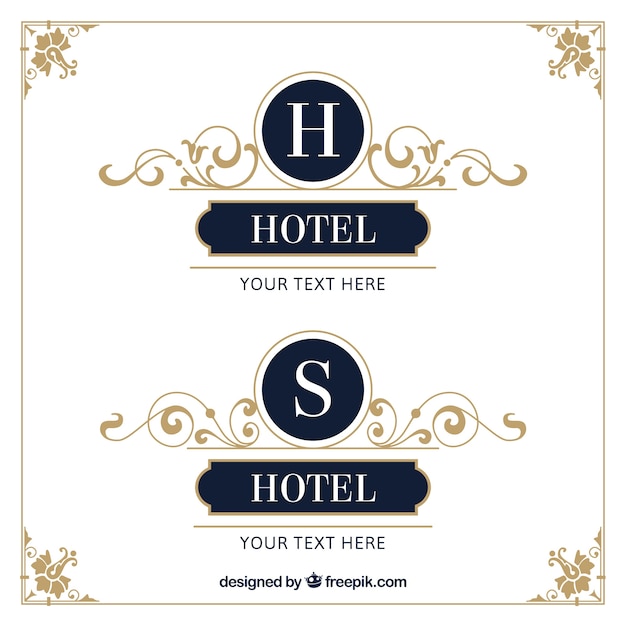 Elegant hotel logo templates