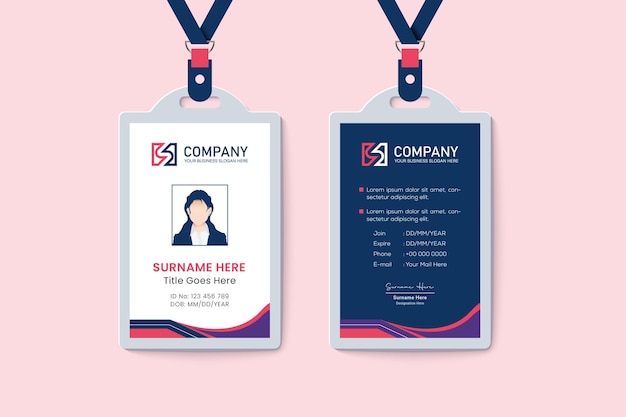 Elegant id card design template for your business