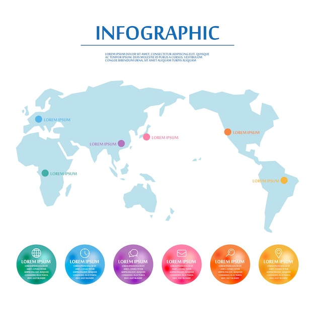 Elegant infographic ontwerp met kleurrijke cirkelvormige elementen