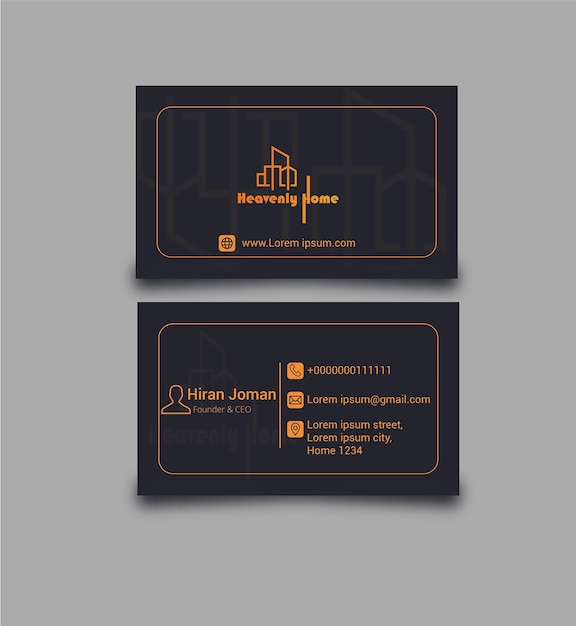 Vector elegant interior business card template