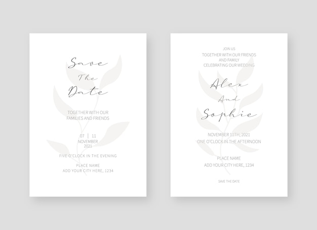 Vector elegant invitation card collection