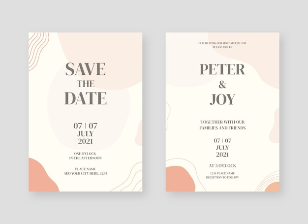 Vector elegant invitation card collection