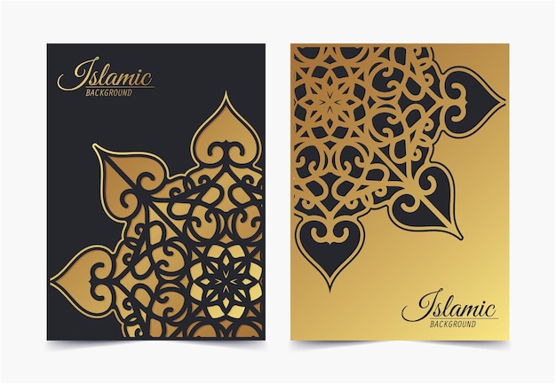 Elegant Islamic cover with mandala concept