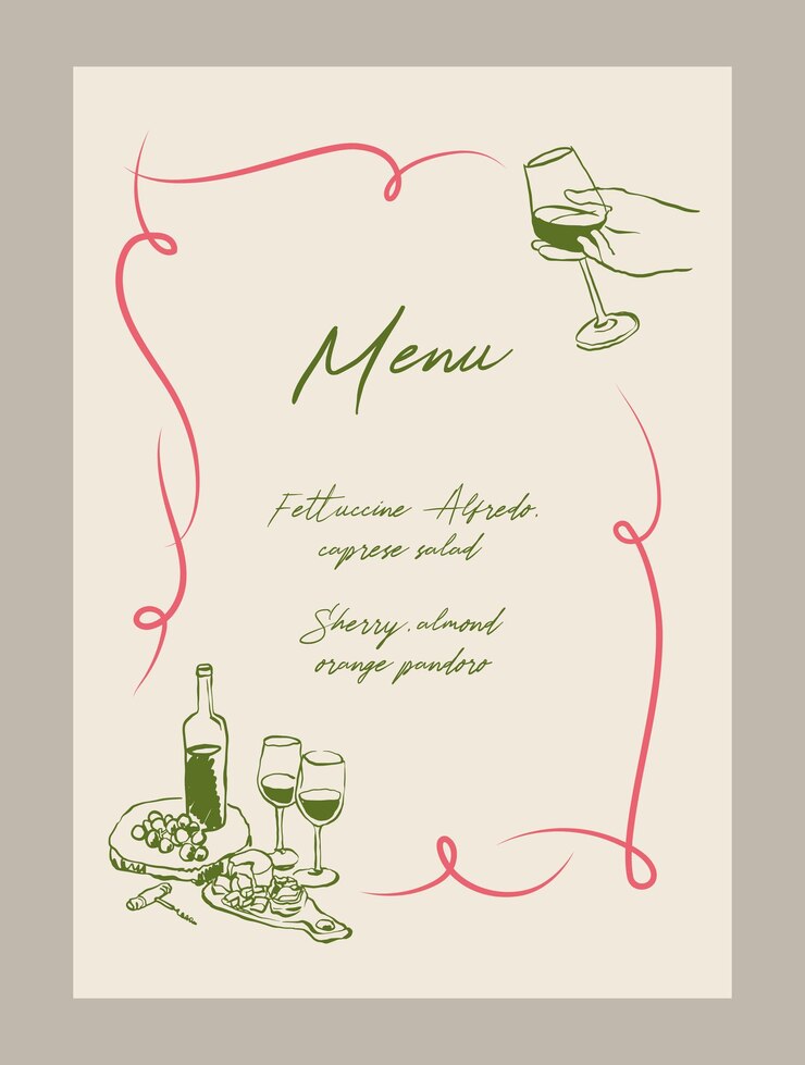 Vector elegant jubileum diner menu sjabloon