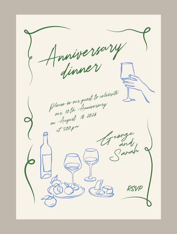 Vector elegant jubileum diner menu sjabloon