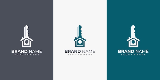 Elegant Key House Logo Design, Real Estate Logo Icon Symbol Design. home key logo design. home,key logo